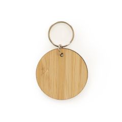 Circular Bamboo Keyring