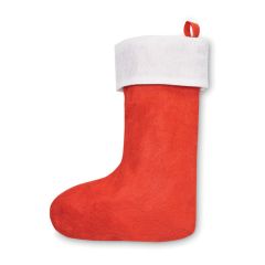 NOBO Red Christmas Stocking With White Trim