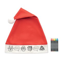 Kids Christmas Santa Hat With Crayons BONO PAINT