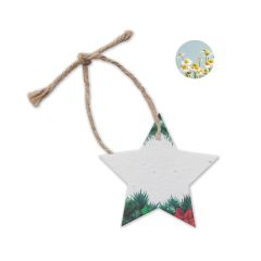 Eco Christmas Tree Star Decoration Made From Seed Paper STARSEED