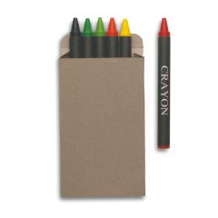 BRABO 6 Wax Crayons In Card Packet
