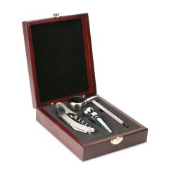 PREMIUM Wine Accessory Set In Wooden Gift Box