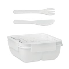 SATURDAY Lunch Box With Two Compartment And Cutlery Set