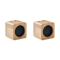 AUDIO SET Eco Bamboo Wireless Speakers