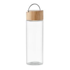 AMELAND Glass Bottle With Bamboo Lid And Handle