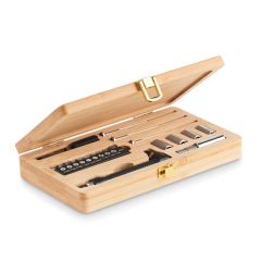 GALLAWAY 21 Piece Tool Set In Bamboo Case