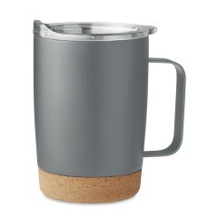 RUBY Double Walled Metal Mug With Cork Base