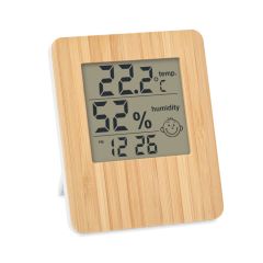 SUNCITY Bamboo Clock and Weather Station