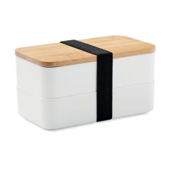 BAAKS Lunch Box With Compartments Cutlery and Bamboo Lid