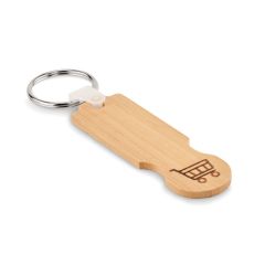 COMPRAS Bamboo Euro Trolley Coin Keyring