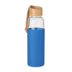 Glass Water Bottle With Sleeve and Bamboo Lid CHAI