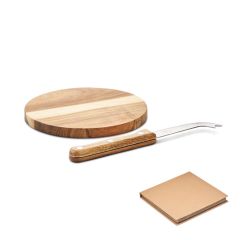 OSTUR Acacia Wood Cheese Board Gift Set