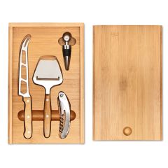 WINE&CHEESE Bamboo Wine And Cheese Gift Set