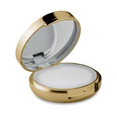DUO MIRROR And Lip Balm In Round Metallic Container