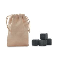 ROCKS Reusable Stone Ice Cubes In Cotton Pouch