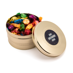 Gold Christmas Gift Tin Filled With Quality Street Chocolates