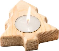 Wooden tree candle