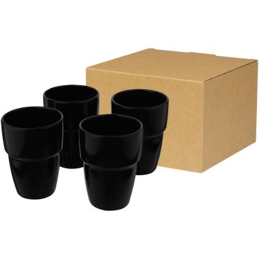 Staki Ceramic Stackable Mugs Gift Set 4 Piece