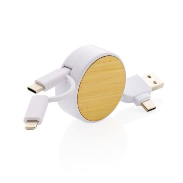 Ontario Bamboo Multi Charging Cable Retractable 