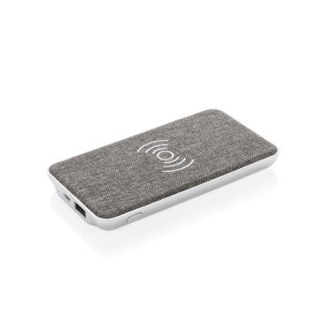 Vogue Wireless Power Bank With Linen Material Finish