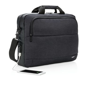 Swiss Peak Modern Laptop Bag With USB Port
