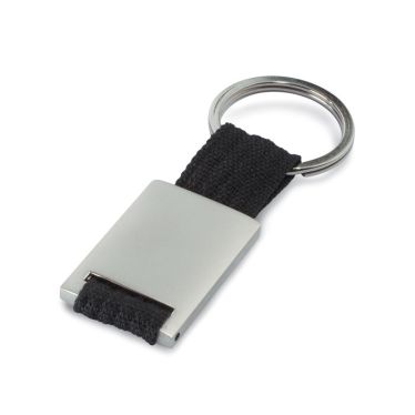 TECH Metal Keyring With Coloured Webbing Material