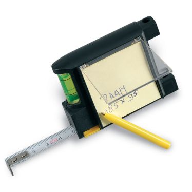 COLINDALES Measuring Tape With Sprit Level Memo Pad And Pen