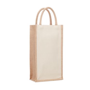 CAMPO DI VINO DUO Eco Jute Wine Gift Bag For Two Bottles