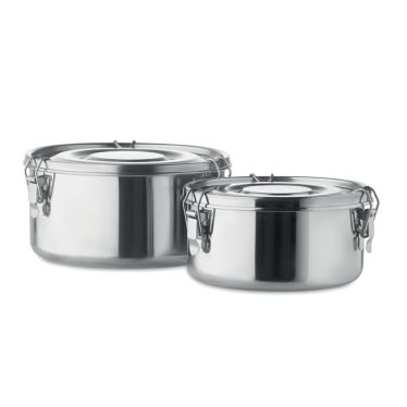 ELLES Round Metal Lunch Boxes Stainless Steel