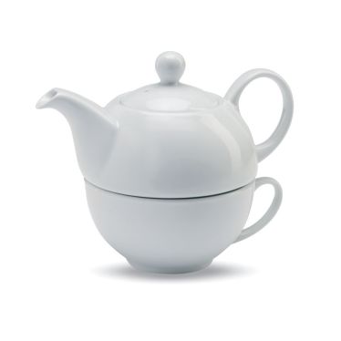 TEA TIME Teapot And Ceramic Cup Gift Set