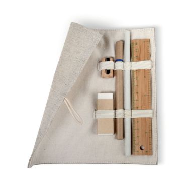 ECOSET Eco Stationary Set In Jute And Cotton Pouch