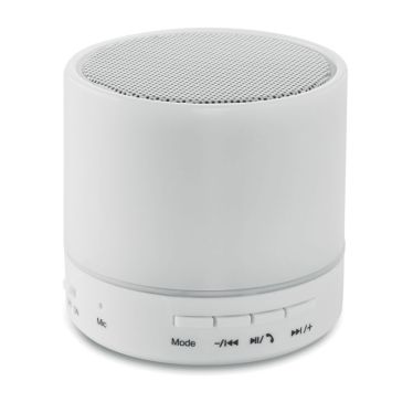 ROUND WHITE Wireless Speaker With Colour Changing Light