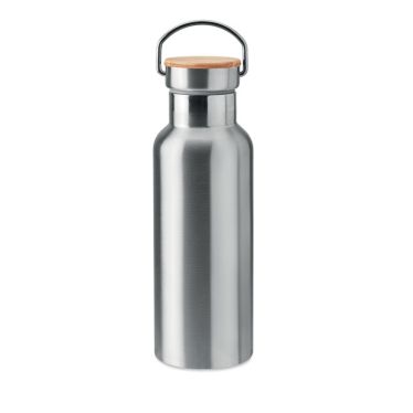HELSINKI Metal Insulated Bottle Stainless Steel With Bamboo Lid 500ml
