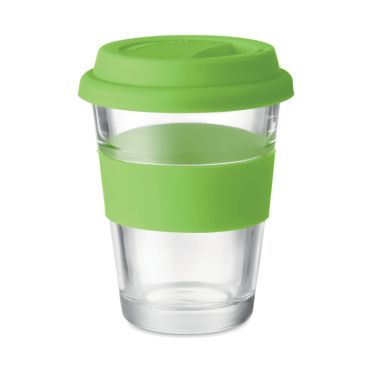 ASTOGLASS Glass Take Out Tumbler With Lid And Grip
