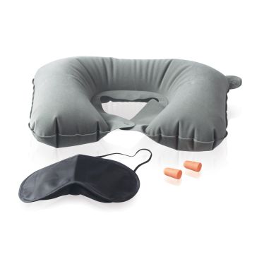 Travellers Comfort Set With Pillow Eye Mask And Ear Plugs